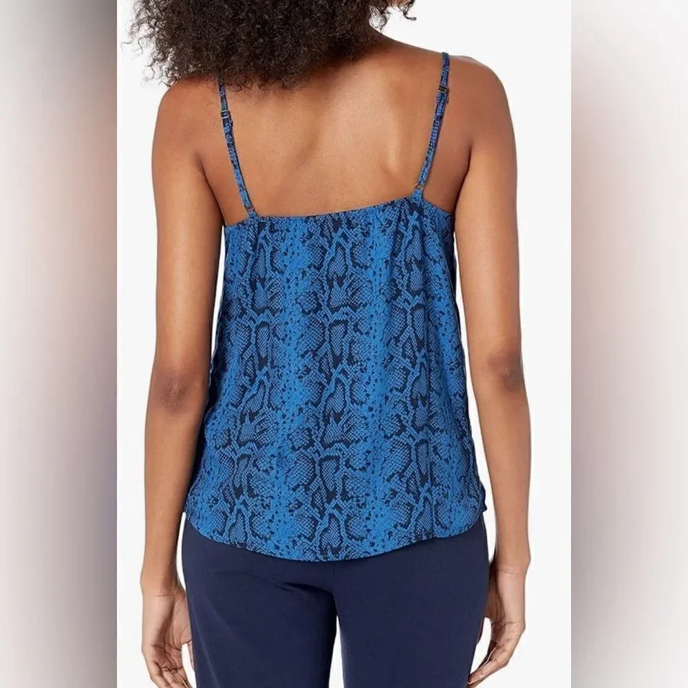 NWT PJ Salvage Women’s Blue/Black V Neck Cami Pajama Lounge Top - Size XL